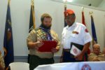 Gus Cales presents certificate to Josh Griffin at 10/2/16 COH