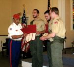 Eagle Scout Court of Honor on Oct. 30, 2016 Gus Cales presented MCL Certificates to Zachary Nester, Robert Quinn and Daniel Dwyer.